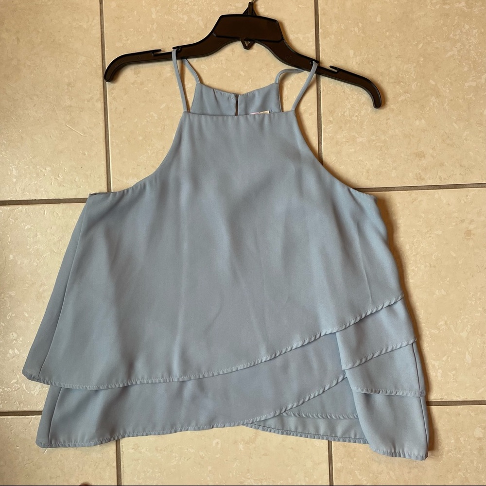 Boutique blue top